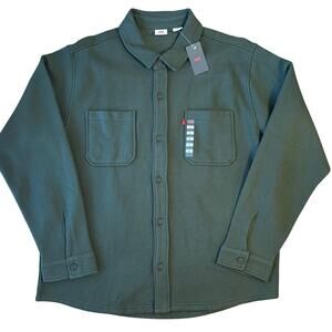 Levi’s Norwood Worker Shirt Long Sleeve Relaxed Fit Button Up Olive Men’s Large